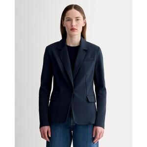 Everlane Dream Blazer Navy Large Relaxed One Button